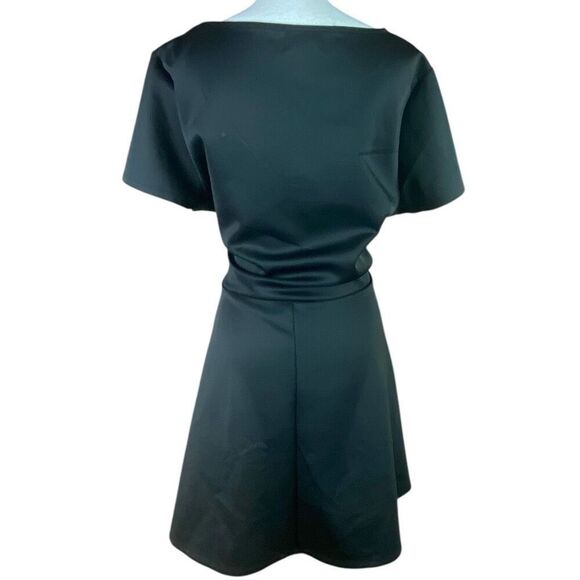 Red Dot Boutique Womens Black Mesh Chest Short Mini Dress 3X Plus - Picture 3 of 5